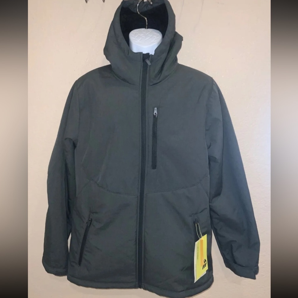 All in Motion GRAY Soft-shell Sherpa lined jacket wind/water resistant - Picture 1 of 6
